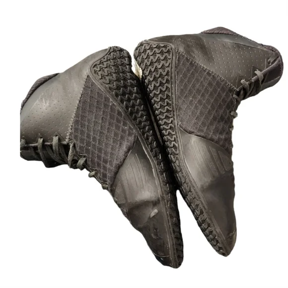 Adidas Shoes Men's Size 9 Mat Wizard 4 Carbon Black AC6971 Wrestling High Top - Picture 6 of 10